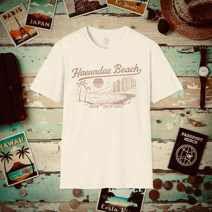 Vintage Haeundae Beach, Busan, Korea T-Shirt Natural / S