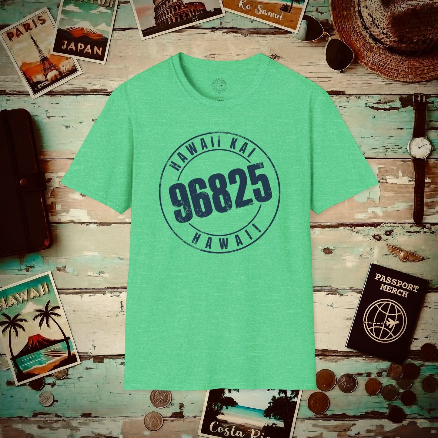 Vintage Hawaii Kai Zip Code (Fan Service), Hawaii T-Shirt Heather Irish Green / S