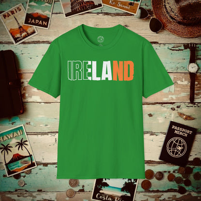 Vintage Ireland Patriotism Letter Flag T-Shirt Irish Green / S