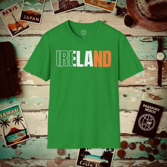 Vintage Ireland Patriotism Letter Flag T-Shirt Irish Green / S