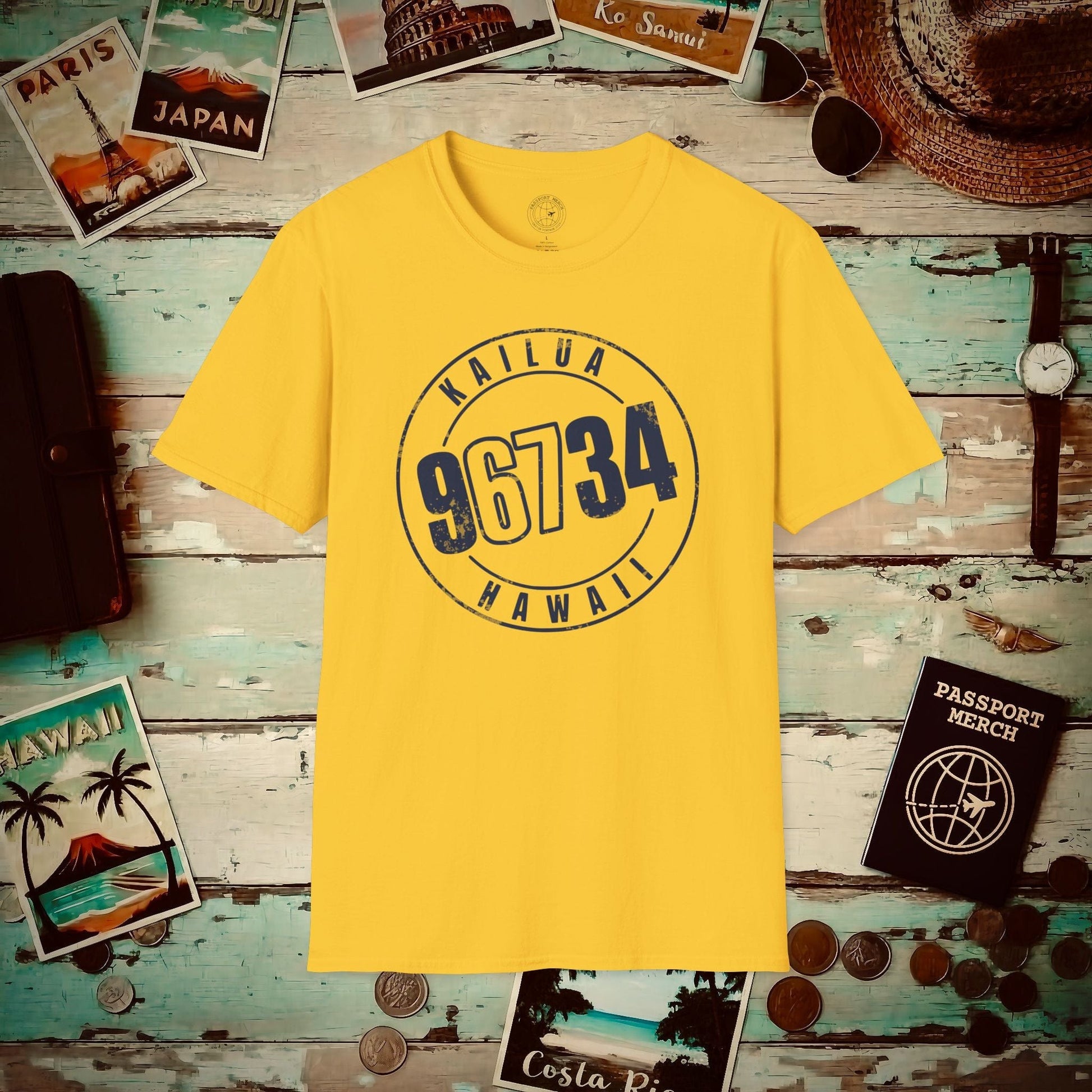 Vintage Kailua Zip Code ("67" Pop Culture Edition), Hawaii T-Shirt Daisy / S