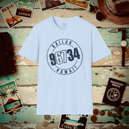 Vintage Kailua Zip Code ("67" Pop Culture Edition), Hawaii T-Shirt Light Blue / S