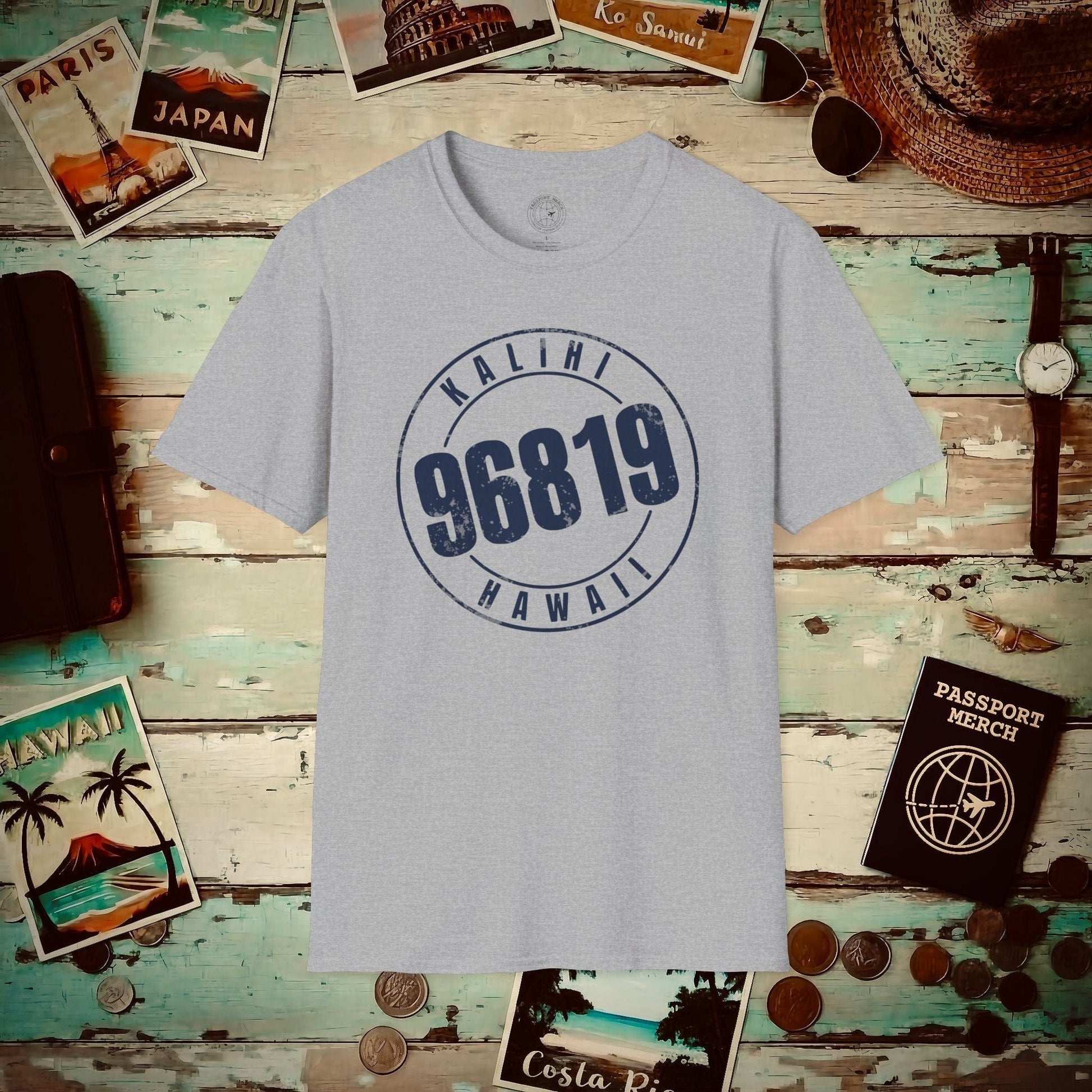 Vintage Kalihi Zip Code (Fan Service), Hawaii T-Shirt Sport Grey / S