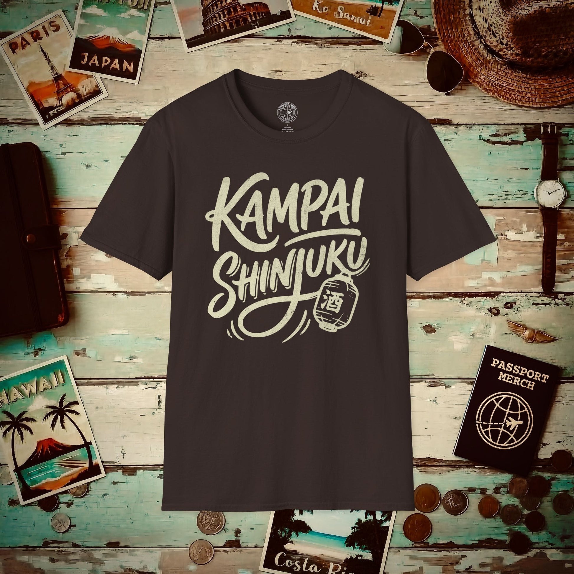 Vintage Kampai Shinjuku, Japan T-Shirt Dark Chocolate / S