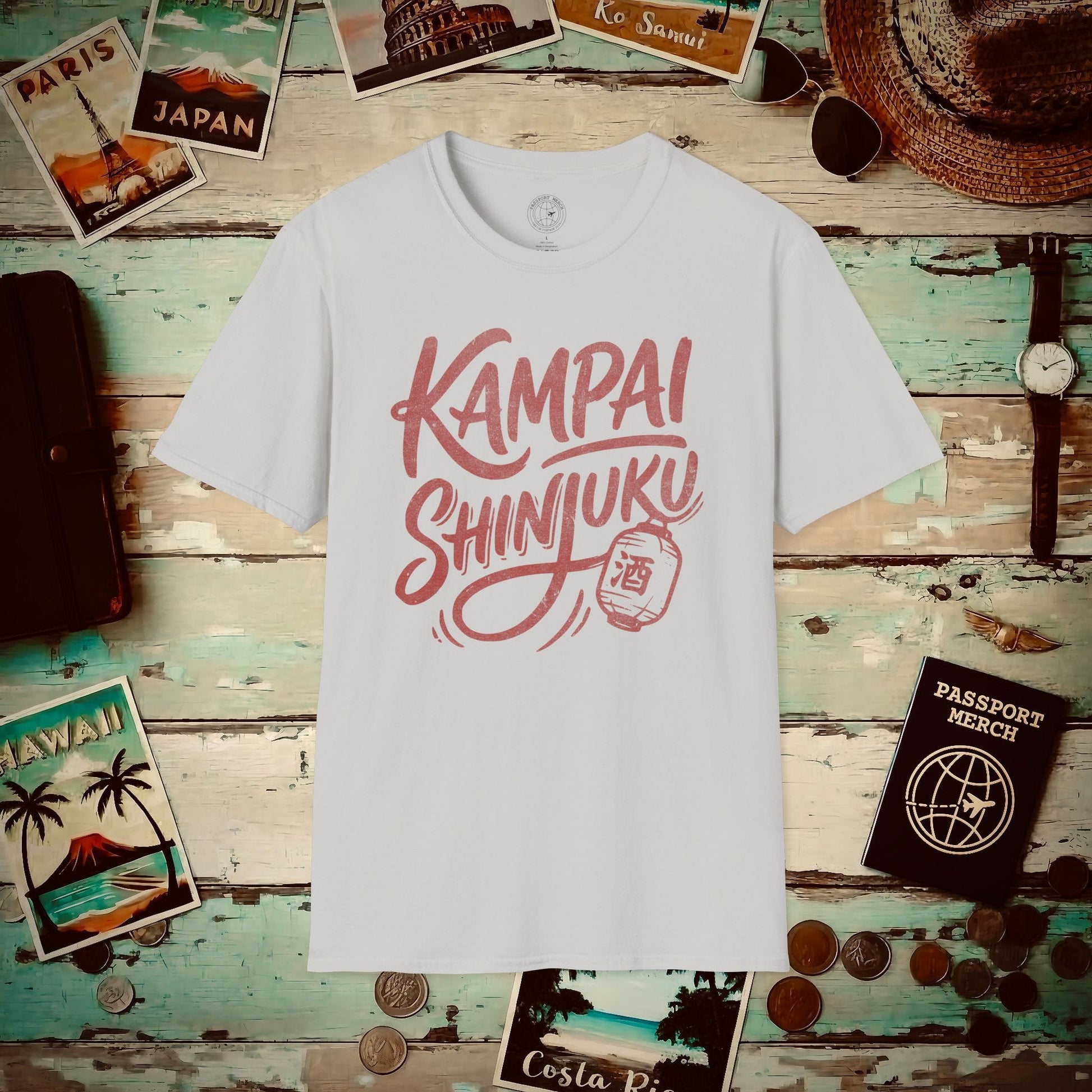 Vintage Kampai Shinjuku, Japan T-Shirt Ice Grey / S
