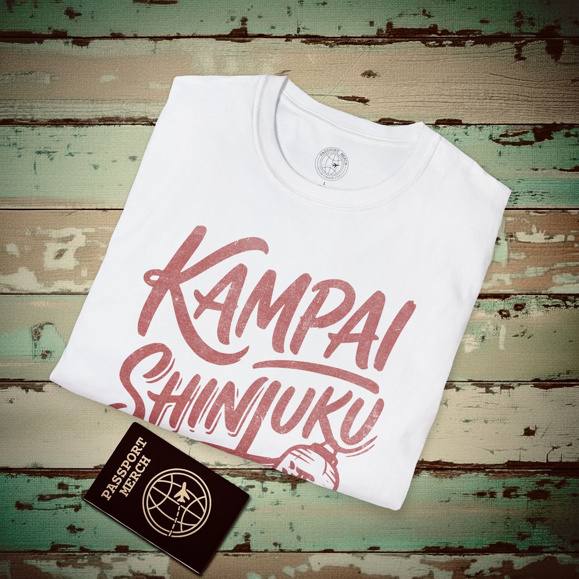 Vintage Kampai Shinjuku, Japan T-Shirt White / S