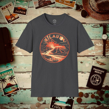 Vintage Kilauea Eruption, Hawaii T-Shirt Dark Heather / S