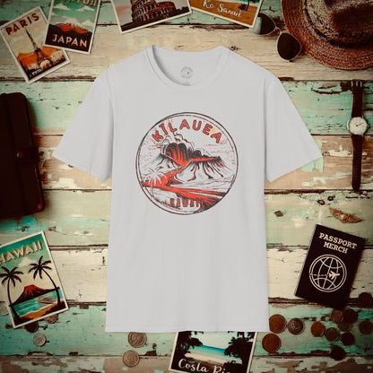 Vintage Kilauea Eruption, Hawaii T-Shirt Ice Grey / S