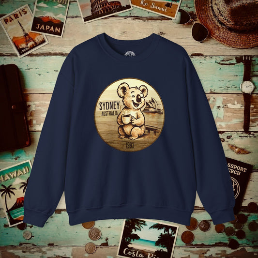 Vintage Koala & Coffee in Sydney, Australia Crewneck Navy / S