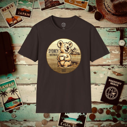 Vintage Koala & Coffee in Sydney, Australia T-Shirt Dark Chocolate / S