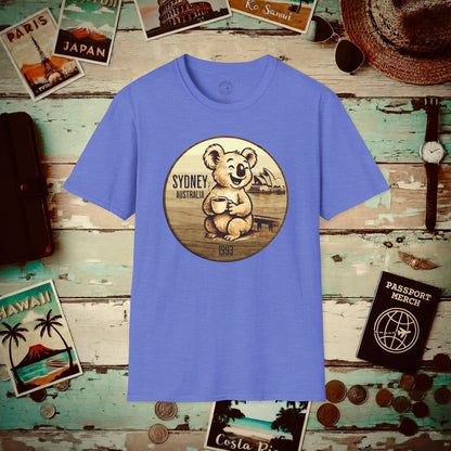 Vintage Koala & Coffee in Sydney, Australia T-Shirt Heather Royal / S