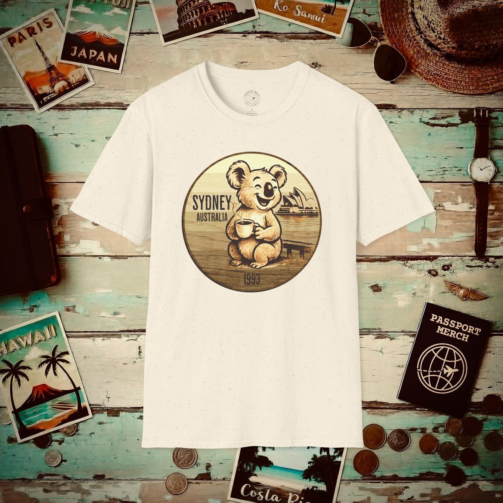 Vintage Koala & Coffee in Sydney, Australia T-Shirt Natural / S