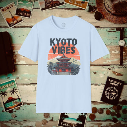 Vintage Kyoto Vibes, Japan T-Shirt Light Blue / S