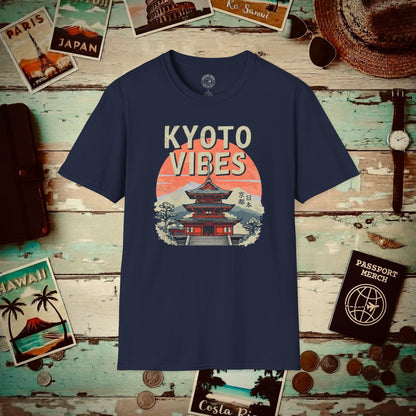 Vintage Kyoto Vibes, Japan T-Shirt Navy / S