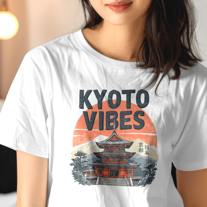 Vintage Kyoto Vibes, Japan T-Shirt White / S