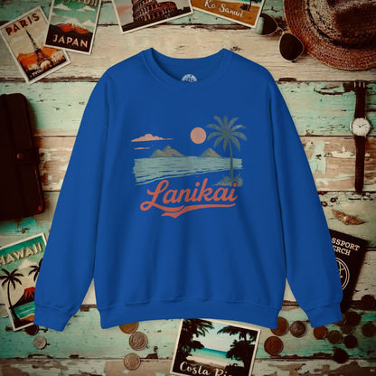 Vintage Lanikai, Oahu, Hawaii Crewneck Royal / S