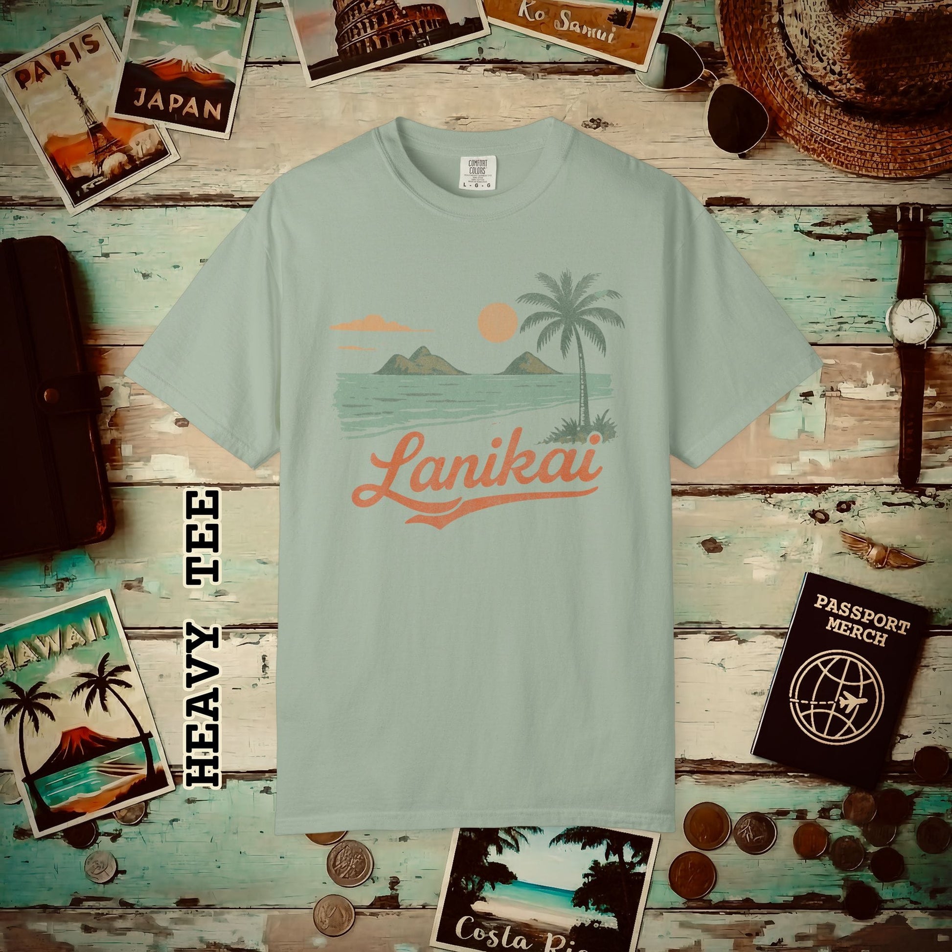 Vintage Lanikai, Oahu, Hawaii Heavy Tee Bay / S