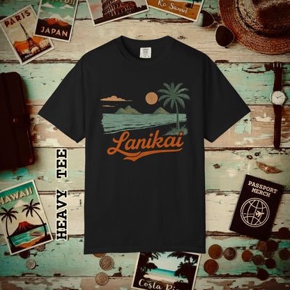 Vintage Lanikai, Oahu, Hawaii Heavy Tee Black / S