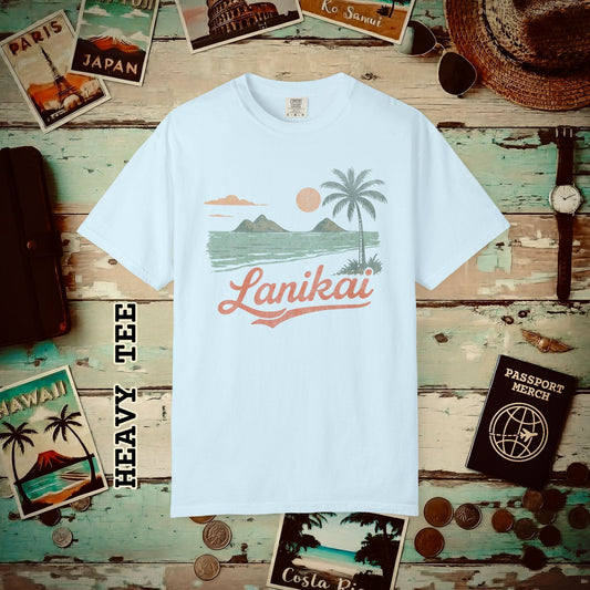 Vintage Lanikai, Oahu, Hawaii Heavy Tee Chambray / S