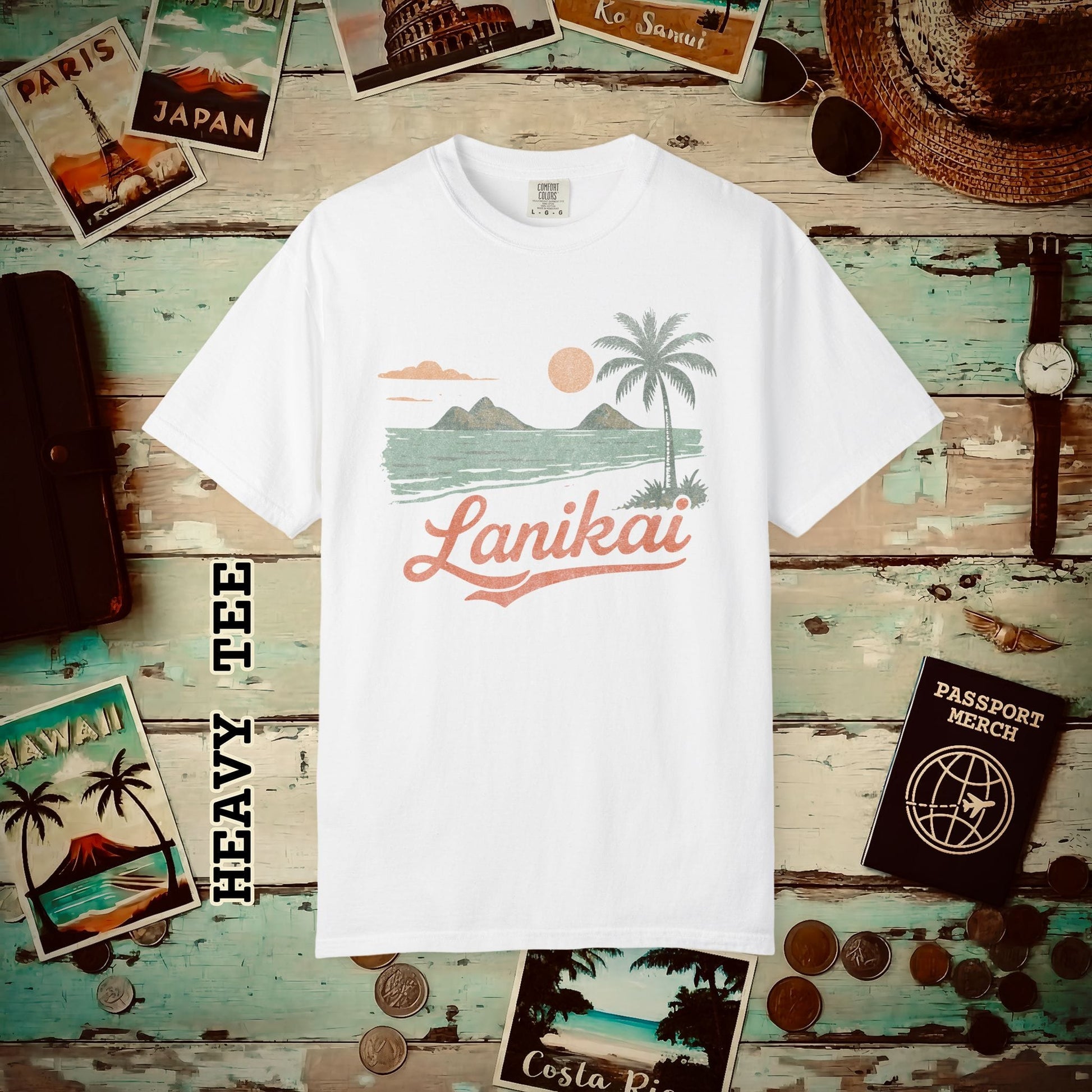 Vintage Lanikai, Oahu, Hawaii Heavy Tee White / S