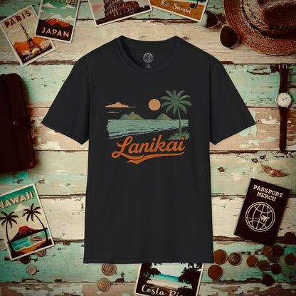 Vintage Lanikai, Oahu, Hawaii T-Shirt Black / S