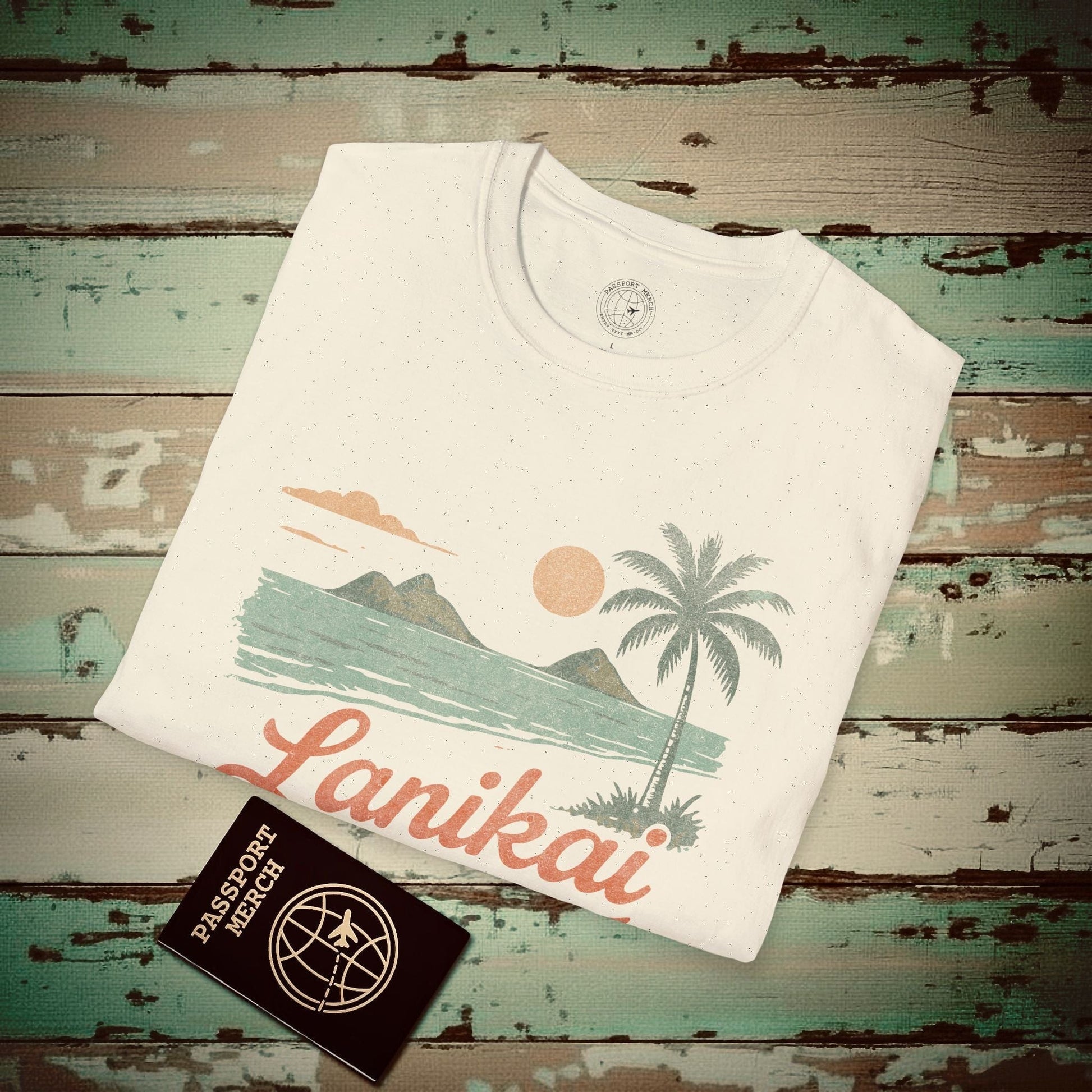 Vintage Lanikai, Oahu, Hawaii T-Shirt Natural / S