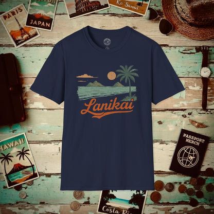 Vintage Lanikai, Oahu, Hawaii T-Shirt Navy / S