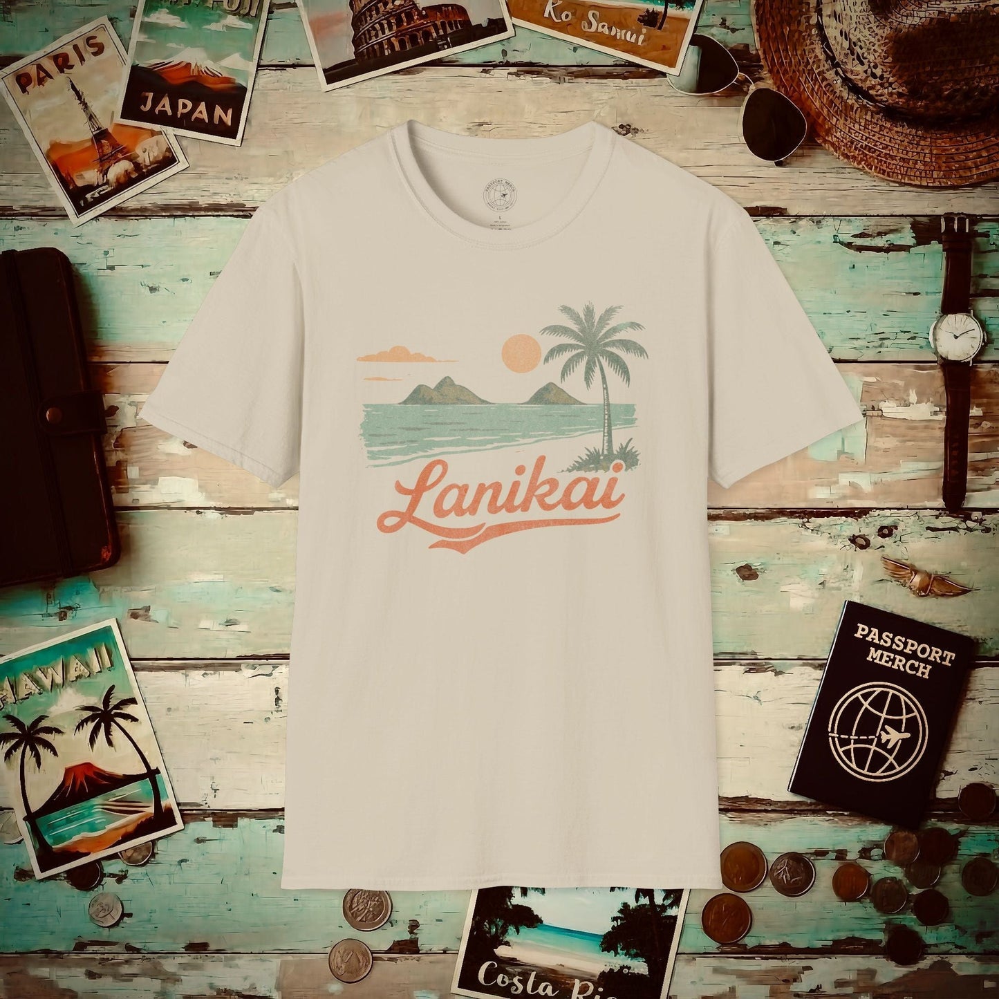 Vintage Lanikai, Oahu, Hawaii T-Shirt Sand / S