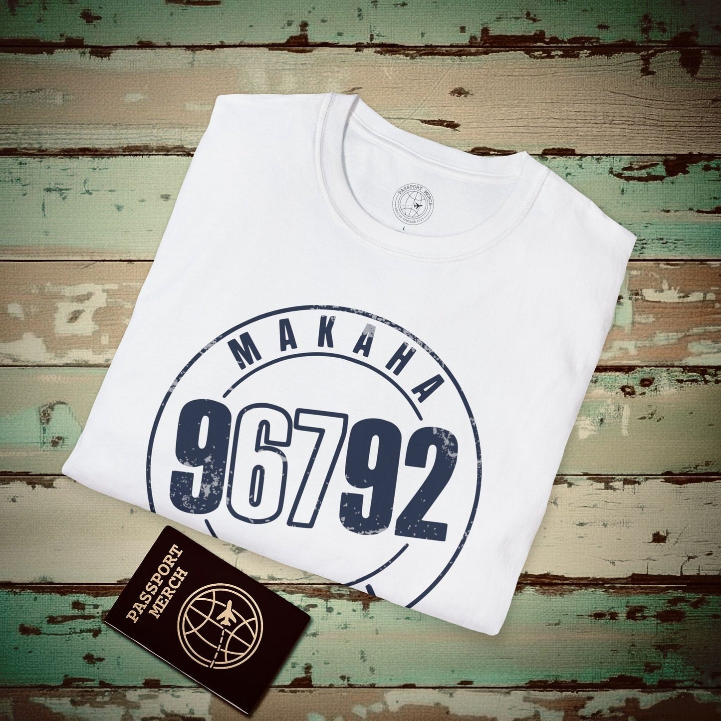 Vintage Makaha Zip Code ("67" Pop Culture Edition), Hawaii T-Shirt White / S