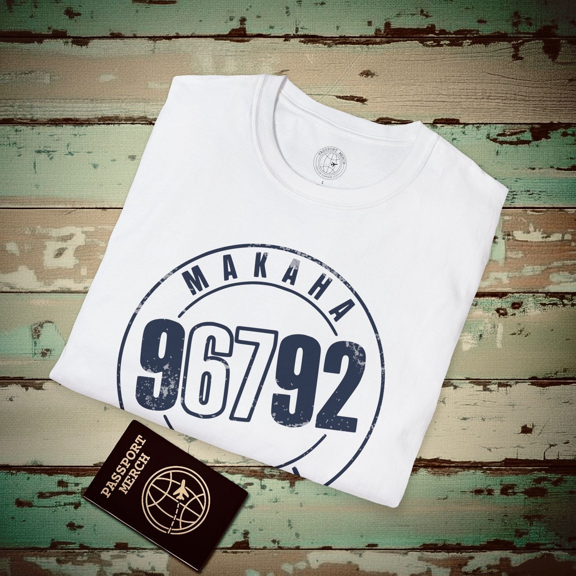 Vintage Makaha Zip Code ("67" Pop Culture Edition), Hawaii T-Shirt White / S