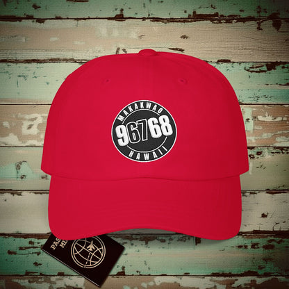 Vintage Makawao Zip Code ("67" Pop Culture Edition), Hawaii Embroidered Hat Cranberry / One size