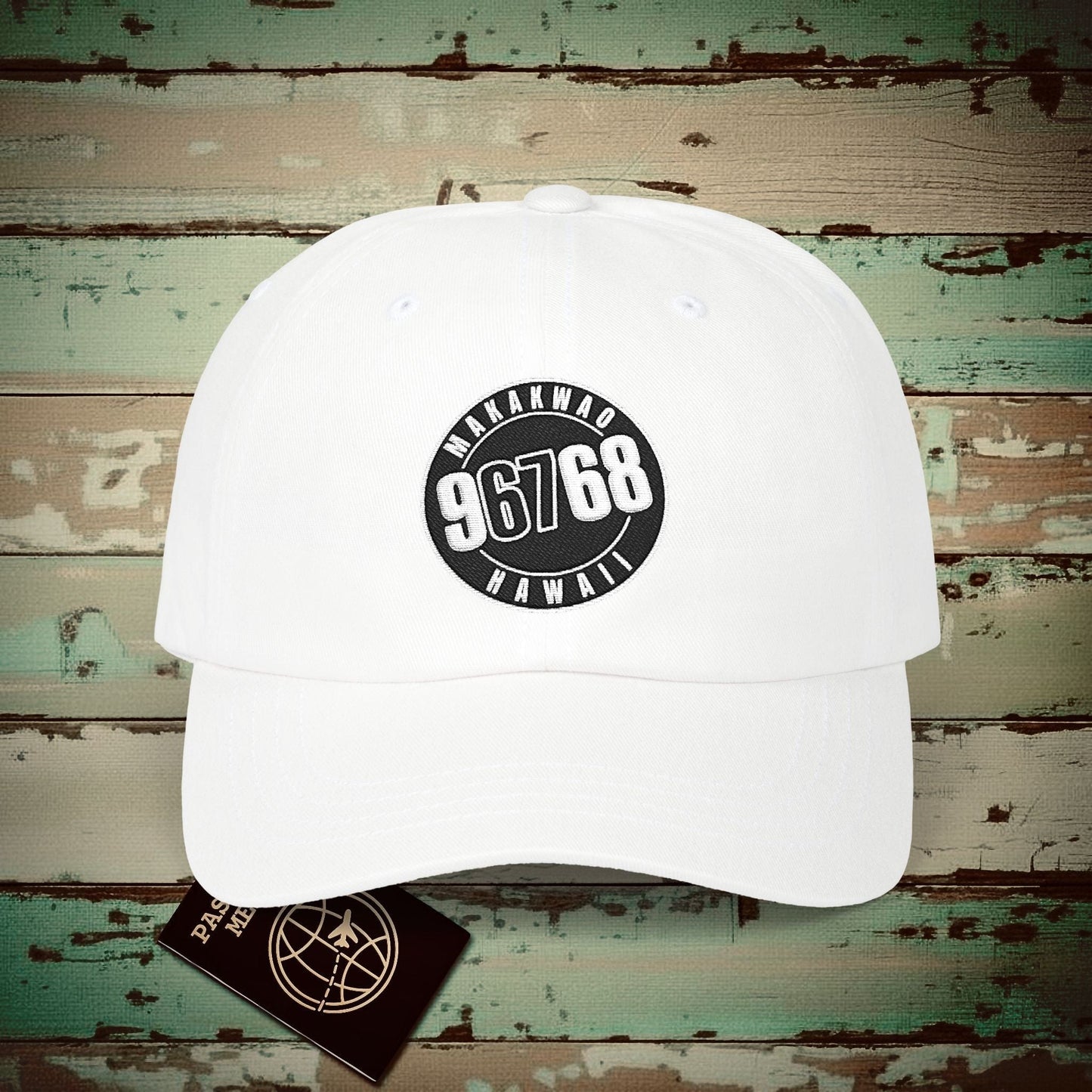 Vintage Makawao Zip Code ("67" Pop Culture Edition), Hawaii Embroidered Hat White / One size