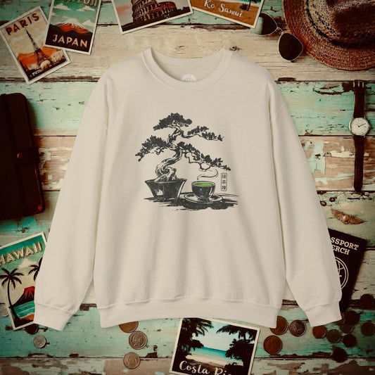 Vintage Matcha Zen, Japan Crewneck Sand / S