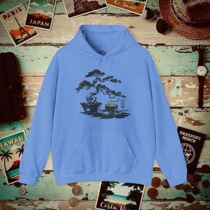 Vintage Matcha Zen, Japan Hoodie Carolina Blue / S