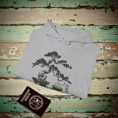Vintage Matcha Zen, Japan Hoodie Sport Grey / S