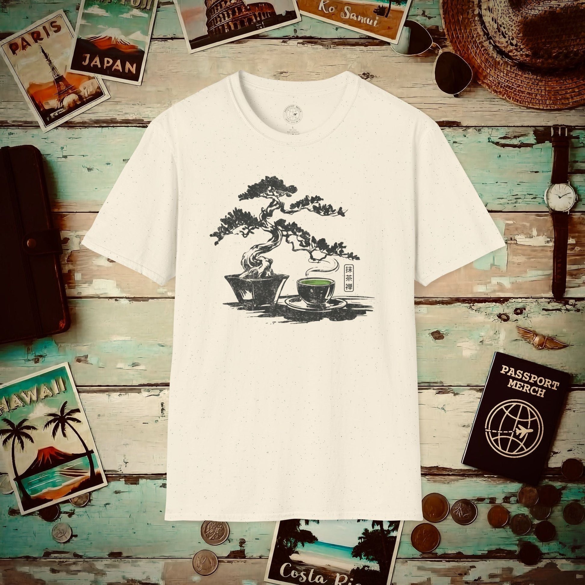 Vintage Matcha Zen, Japan T-Shirt Natural / S