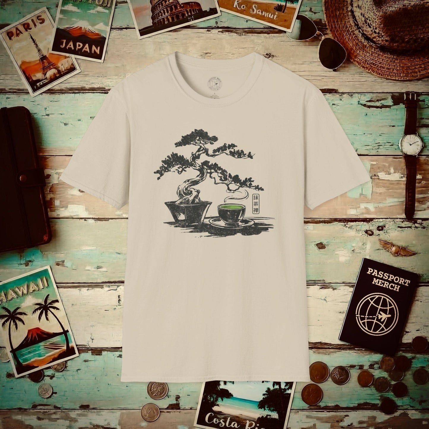 Vintage Matcha Zen, Japan T-Shirt Sand / S