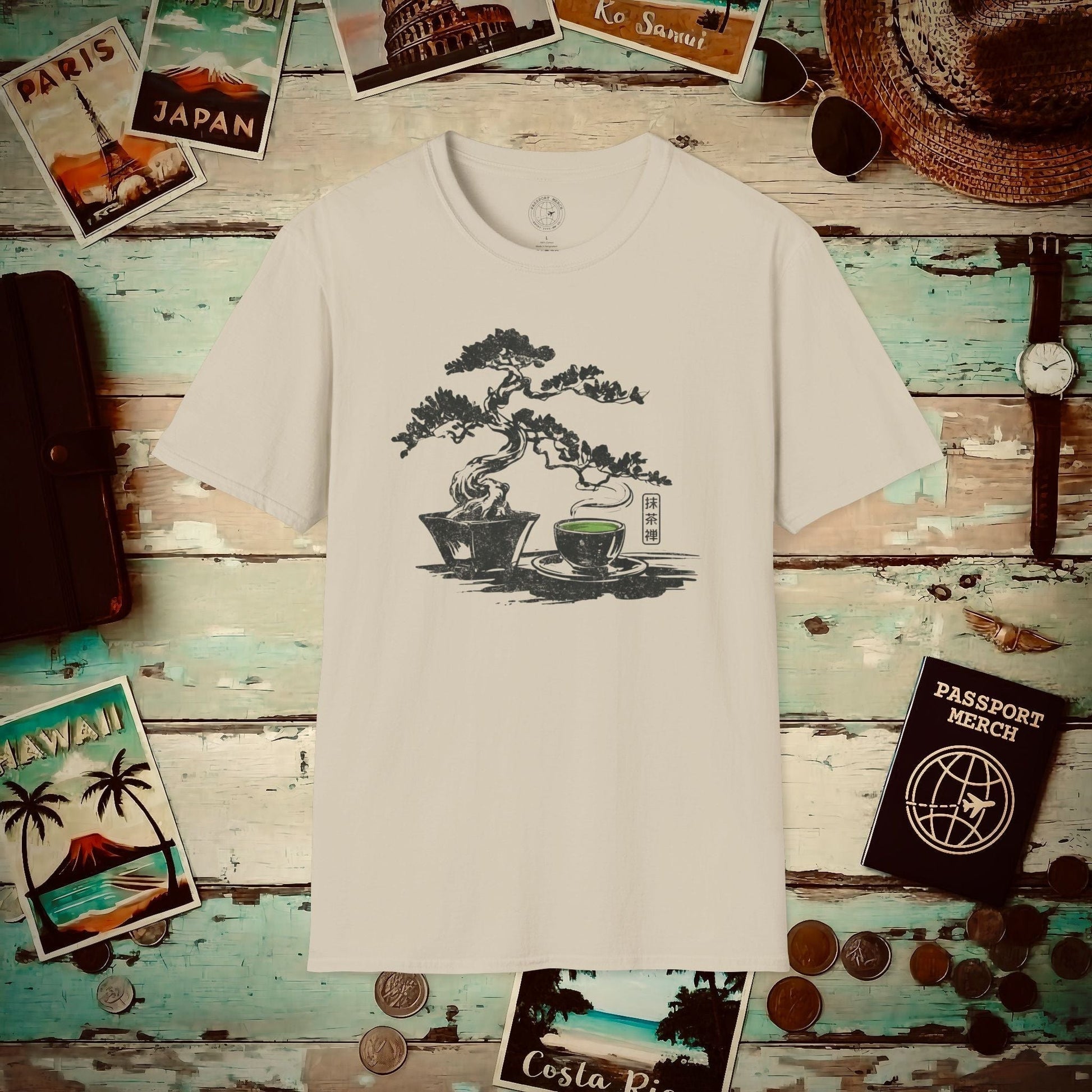 Vintage Matcha Zen, Japan T-Shirt Sand / S