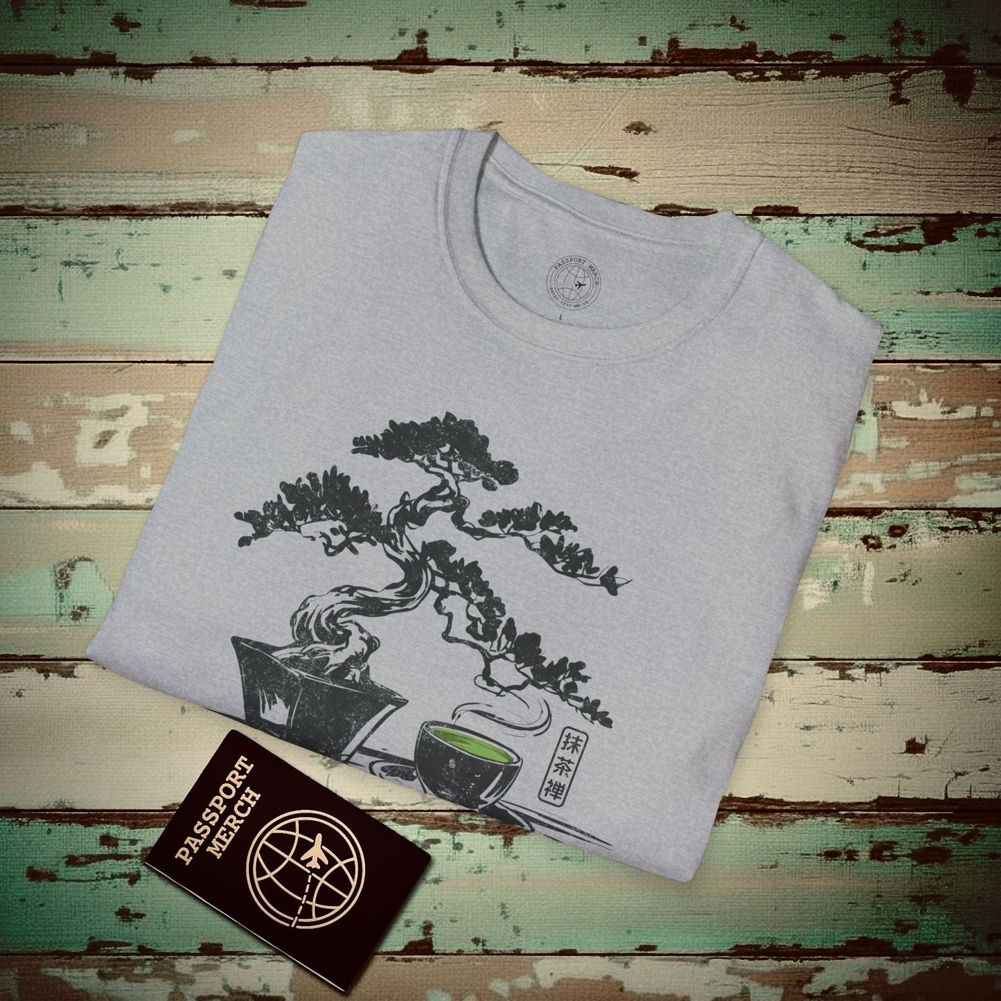 Vintage Matcha Zen, Japan T-Shirt Sport Grey / S