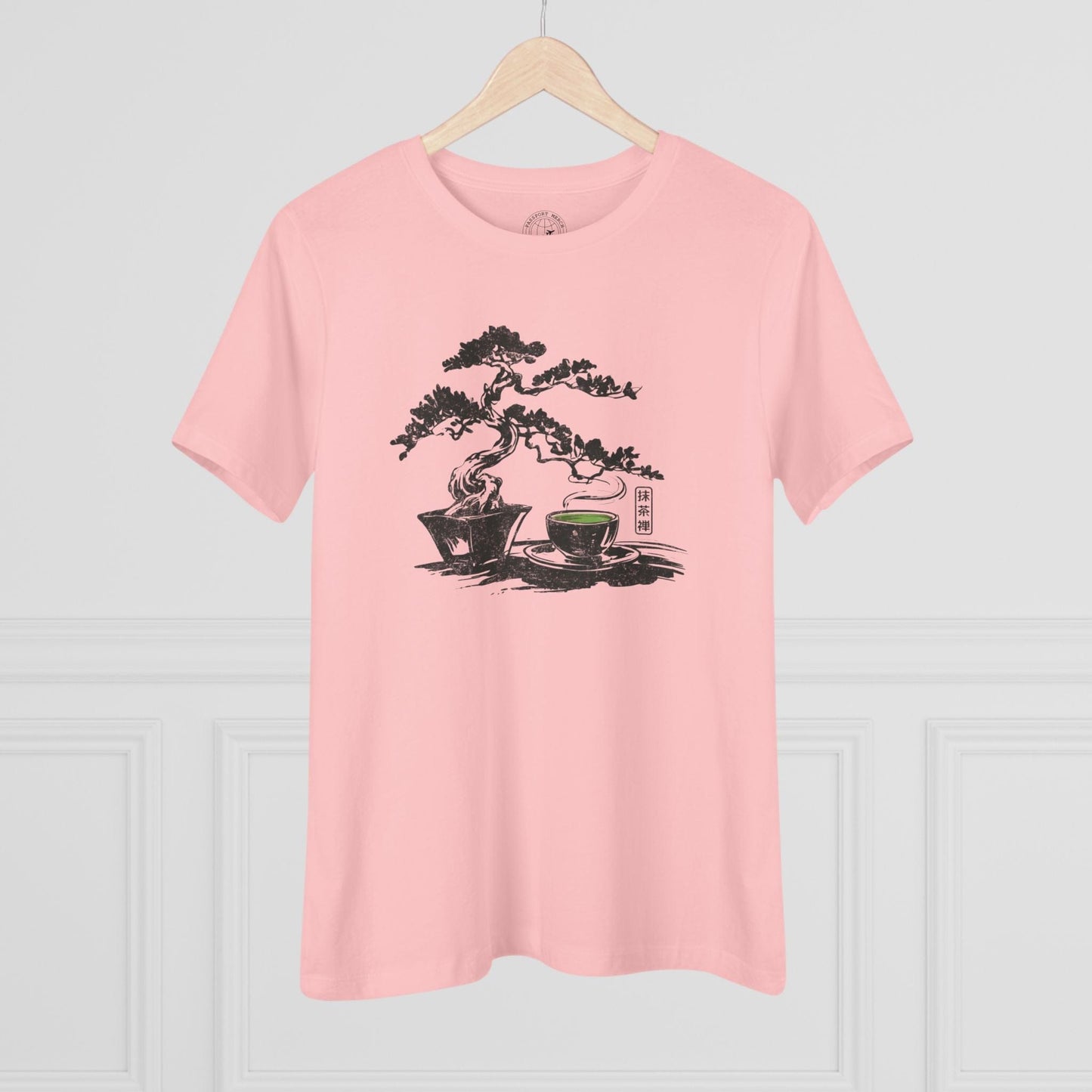 Vintage Matcha Zen, Japan, Womens Fit T-Shirt Pink / S