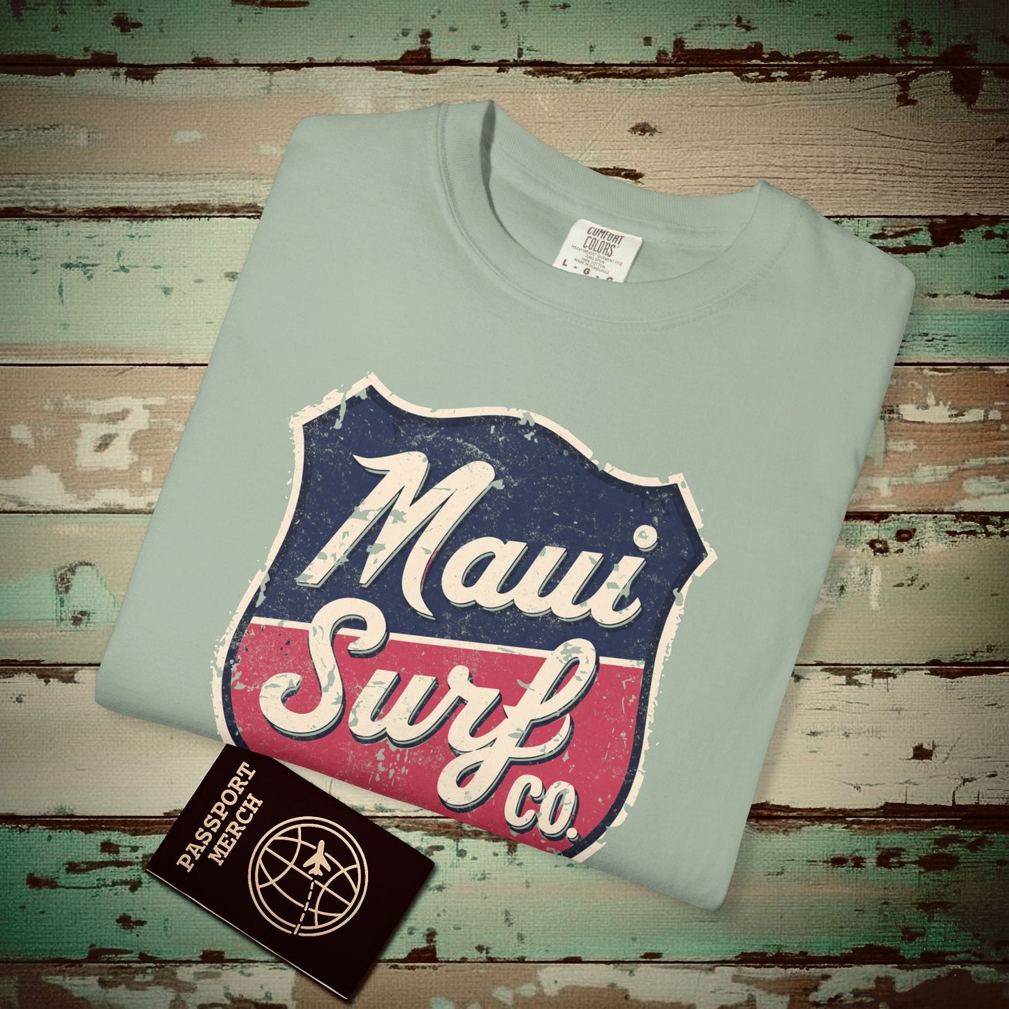 Vintage Maui Surf Co. Shield Hawaii Heavy Tee