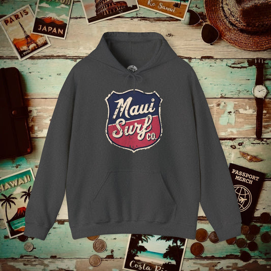 Vintage Maui Surf Co. Shield Hawaii Hoodie Dark Heather / S