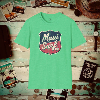 Vintage Maui Surf Co. Shield Hawaii T-Shirt Heather Irish Green / S