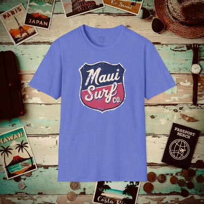 Vintage Maui Surf Co. Shield Hawaii T-Shirt Heather Royal / S