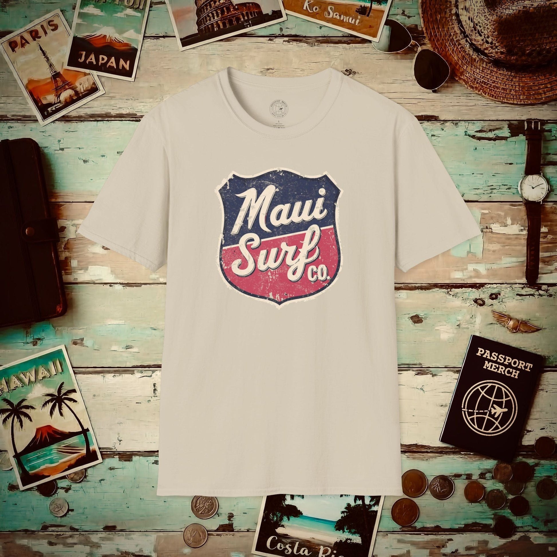 Vintage Maui Surf Co. Shield Hawaii T-Shirt Sand / S