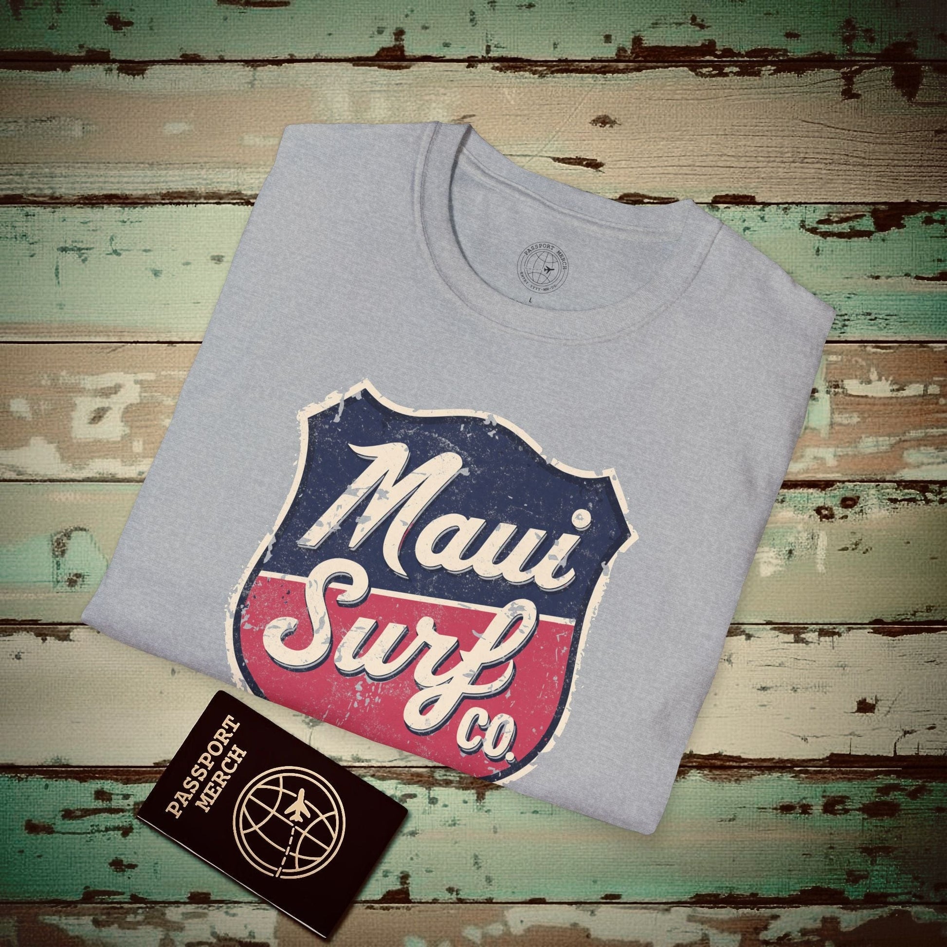 Vintage Maui Surf Co. Shield Hawaii T-Shirt Sport Grey / S