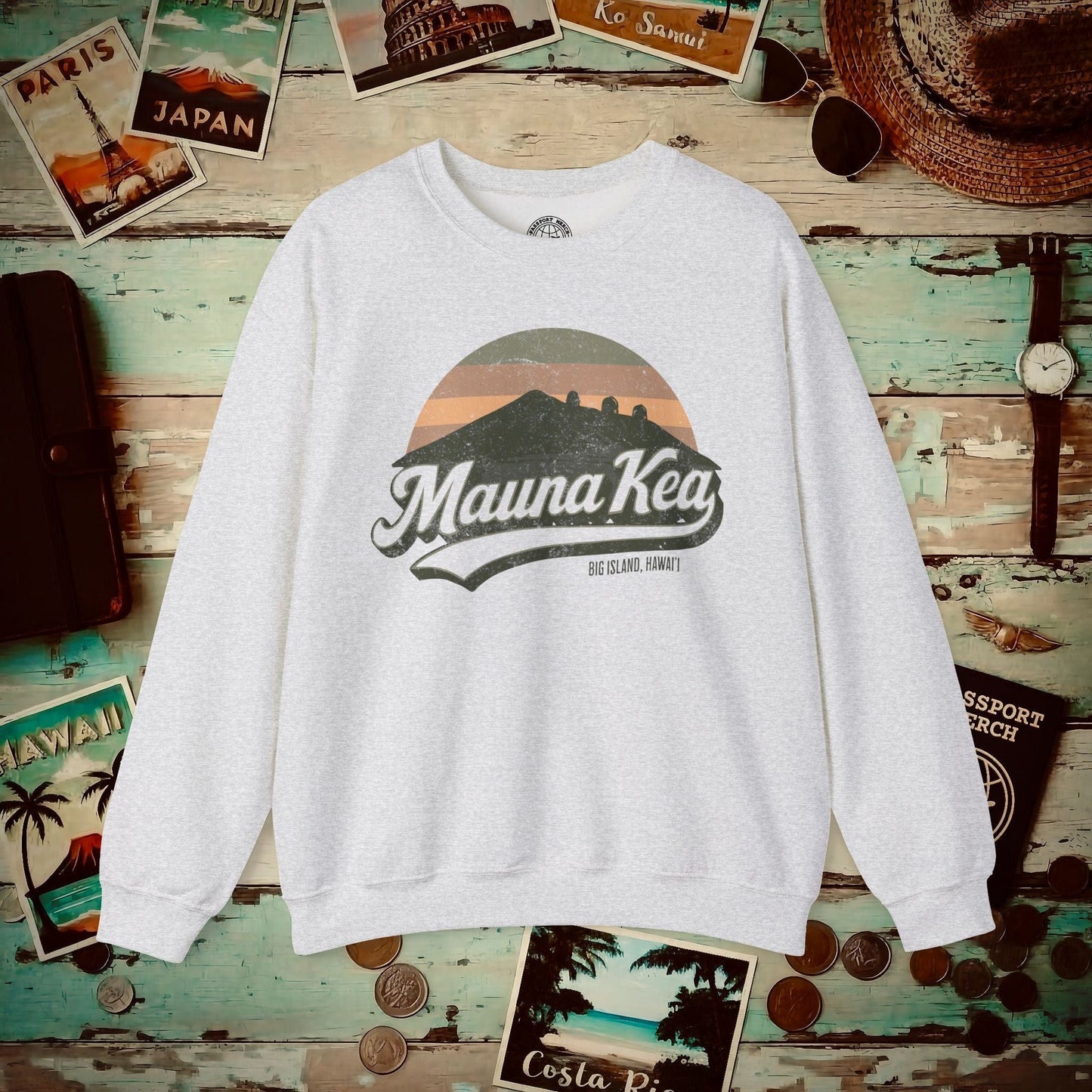 Vintage Mauna Kea, Big Island, Hawaii Crewneck Ash / S