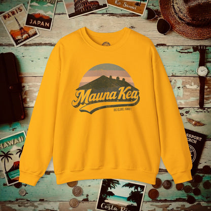 Vintage Mauna Kea, Big Island, Hawaii Crewneck Gold / S