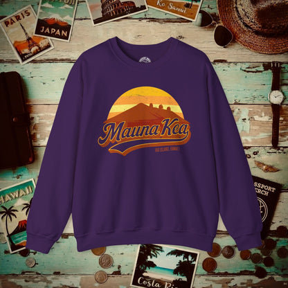 Vintage Mauna Kea, Big Island, Hawaii Crewneck Purple / S