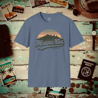 Vintage Mauna Kea, Big Island, Hawaii T-Shirt Heather Indigo / S